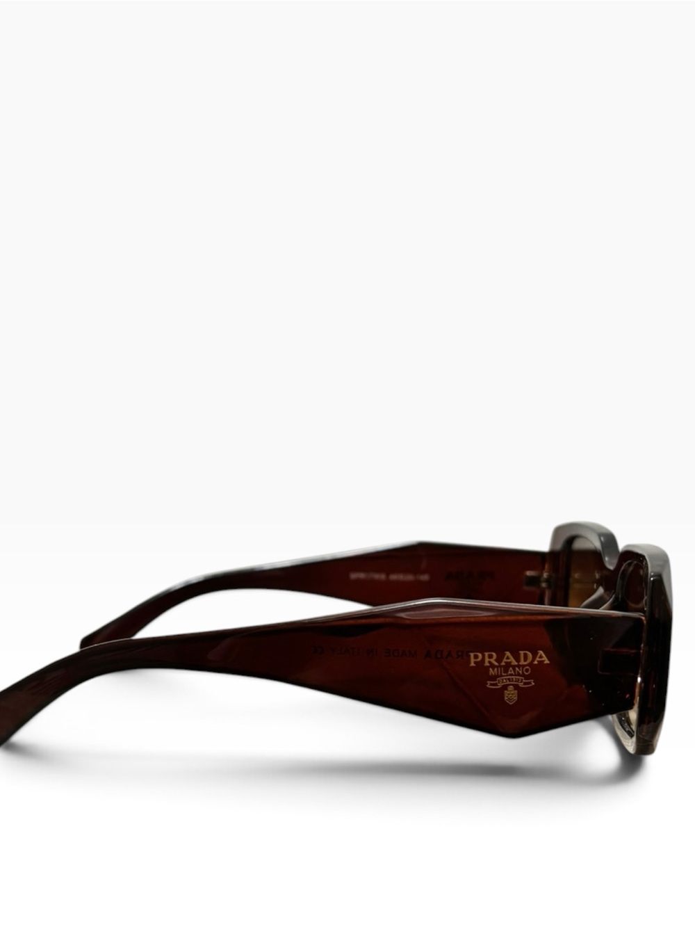Prada Symbole Tortoise Rectangular Sunglasses SPR17WS - Picture 4 of 10